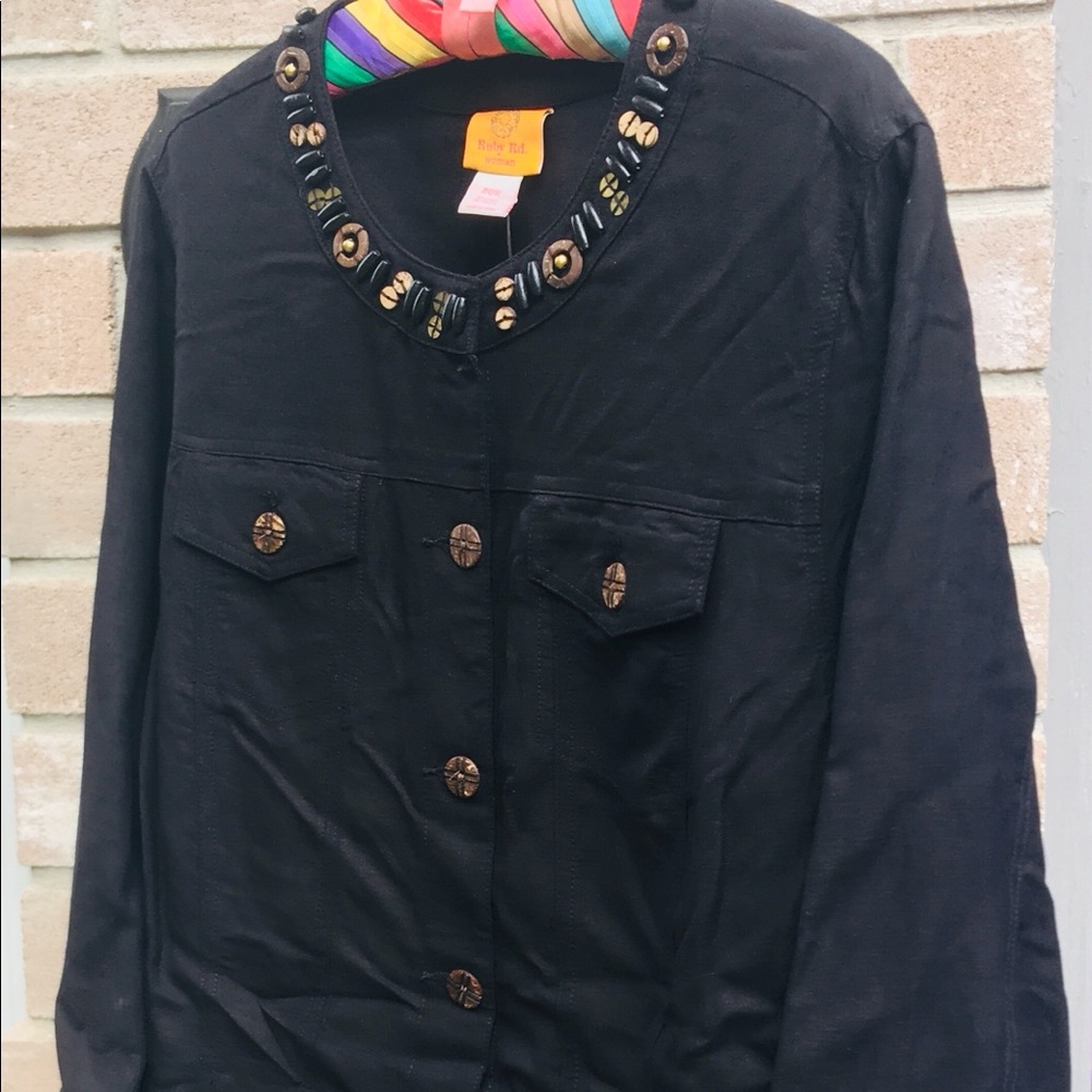 Ruby Rd Linen Jacket - size 20w